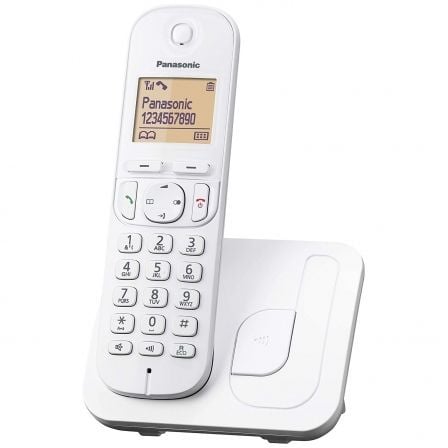 Teléfono Inalámbrico Panasonic KX-TG210SP/ Blanco | TecnoSoft art pan tel20kx tgc210spb20w 1