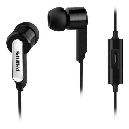 Auriculares Intrauditivos Philips SHE1405/10/ con Micrófono/ Jack 3.5/ Negros | TecnoSoft art phil aur20she1405bk2010 1
