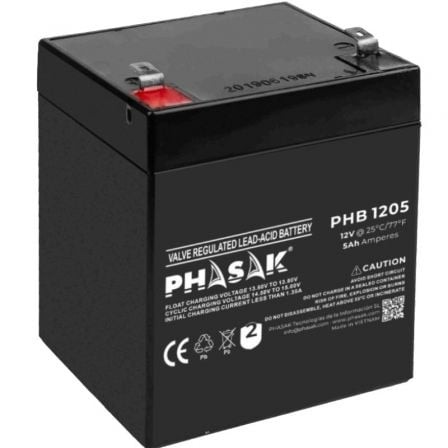 Batería Phasak PHB 1205 compatible con SAI/UPS PHASAK según especificaciones | TecnoSoft art phk bat20phb201205 1