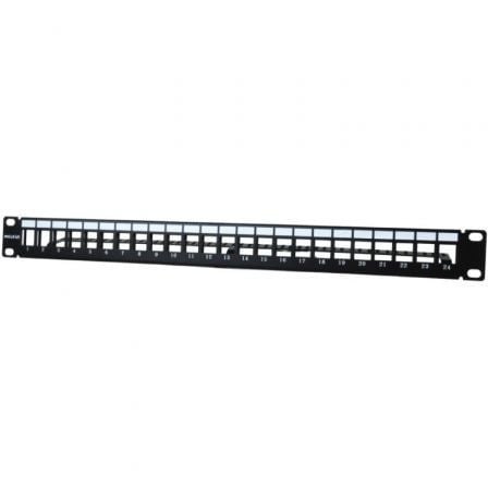 Patch Panel Phasak PA 3424/ 24 Puertos/ Cat.6/ Altura 1U/ Gestión de Cable/ Conectores RJ45 UTP No Incluidos | TecnoSoft art phk patch20pa203424 1