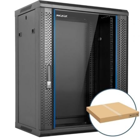Armario Rack Mural Desmontado Phasak PHO 2216D/ 19″/ Altura 16U | TecnoSoft art phk rack20pho202216d 1