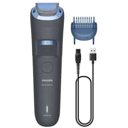 Cortabarbas Philips Beardtrimmer series 3000 BT3617/15/ con Batería/ 2 Accesorios | TecnoSoft art phpae cor20bt20s300020bt36172015 1