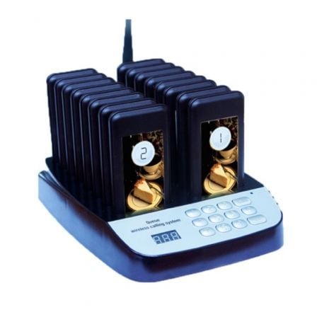 Kit Avisador de Clientes Premier Efficent-Customer/ 16 Receptores / Base de Carga | TecnoSoft art prm kit20efficent custom 1
