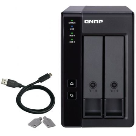 DAS QNAP TR-002/ 2 Bahías 3.5″- 2.5″/ Formato Torre | TecnoSoft art qnap das20tr 002 1