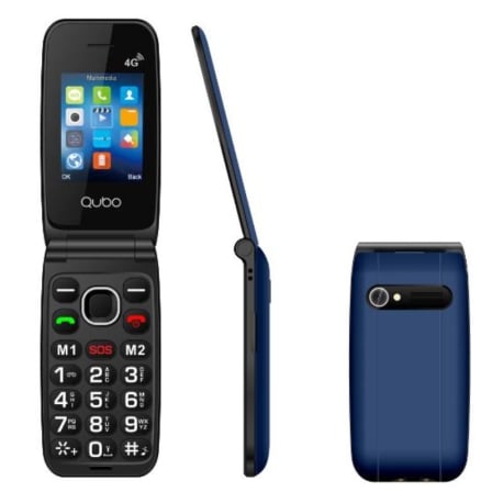 Teléfono Móvil Qubo NEONW-BL 4G para Personas Mayores/ Azul | TecnoSoft art qub tel20neonw204g20bl 1