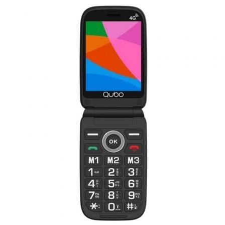 Teléfono Móvil Qubo X-340 4G para Personas Mayores/ Negro | TecnoSoft art qub tel20x 340204g 1