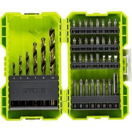 Estuche de 38 Puntas para Perforación y Atornillar Ryobi RAK38SDD | TecnoSoft art ryo mal ator rak38sdd 1