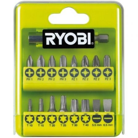 Estuche de 21 Puntas para Atornillar Ryobi RAK17SD | TecnoSoft art ryo mal20ator20rak17sd 1