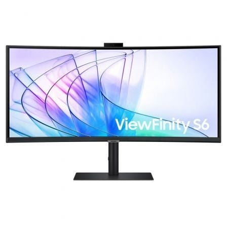Monitor Profesional Ultrapanorámico Curvo Samsung ViewFinity S6 S34C652VAU 34″/ UWQHD/ Webcam/ Multimedia/ Regulable en Altura/ Negro | TecnoSoft art sam m s34c652vau 1