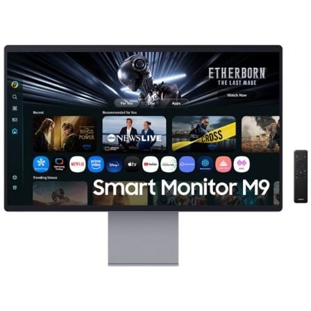 Smart Monitor Gaming Samsung M9 M90SF S32FM900SU 32″/ 4K/ 0.03ms/ 165Hz/ QD-OLED/ Multimedia/ Regulable en altura/ Smart TV/ Plata | TecnoSoft art sam m20s32fm900su 1