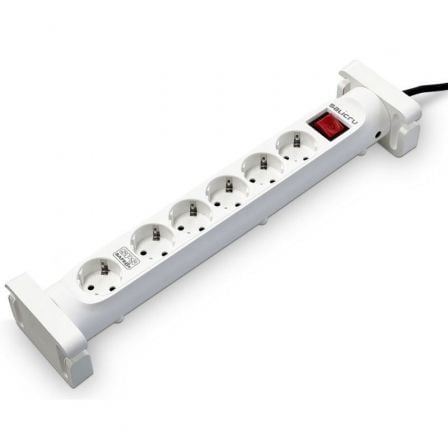 Regleta con interruptor Salicru SAFE 6S/ 6 Tomas de corriente/ Cable 1.4m/ Blanca | TecnoSoft art slc sps safe 6s 1