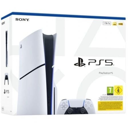 Consola Sony Playstation 5 – PS5 Slim Estándar 1TB/ Incluye Mando Dual Sense y Juego Preinstalado ASTRO’s PLAYROOM/ Chassis E | TecnoSoft art sony ps5 slim v2 1