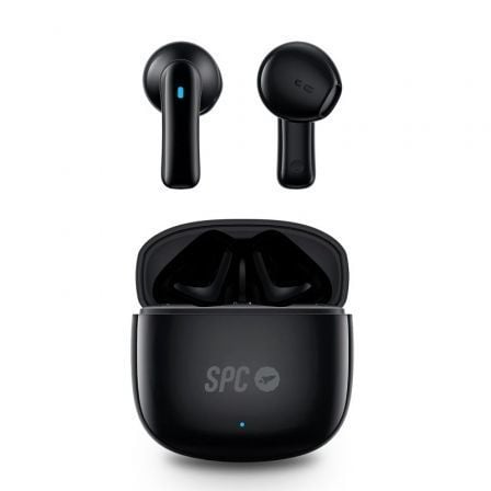 Auriculares Bluetooth SPC Zion 2 Play con estuche de carga/ Autonomía 7h/ Negros | TecnoSoft art spc aur20zion20220play20bk 1