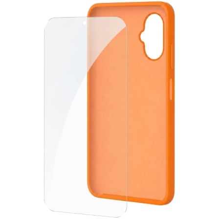 Funda Silicona + Protector de Pantalla de Cristal Templado SPC Wuum One Protection Pack 4354P/ Compatible con SPC Wuum One/ Naranja | TecnoSoft art spc funda204354p 1