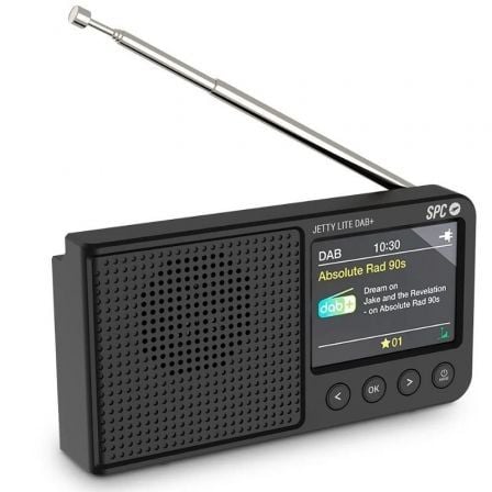 Radio Portátil SPC Jetty Lite Dab+/ con Batería/ Negra | TecnoSoft art spc radio 4591n 1