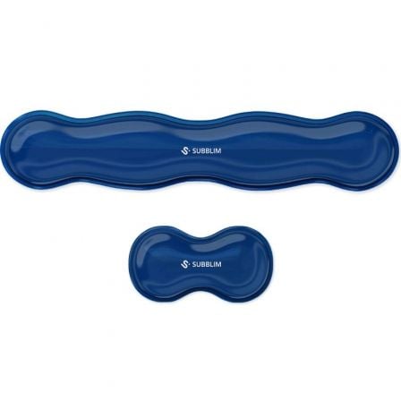 Pack de 2 Reposamuñecas Subblim Ergo Crystal Flex/ Azul Oscuro | TecnoSoft art sub alf pack ergo c flex bl 1