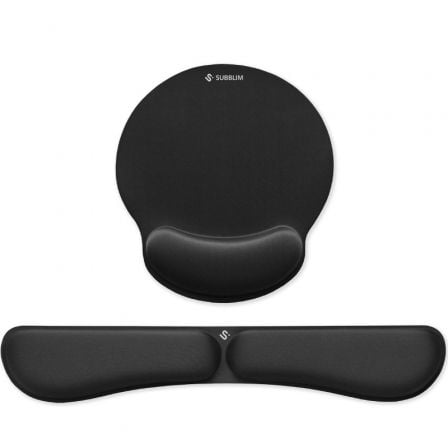 Pack de Reposamuñecas y Alfombrilla Ergonómica Subblim Ergo MemoryFlex | TecnoSoft art sub alf20pack20ergo20mflex20bk 1