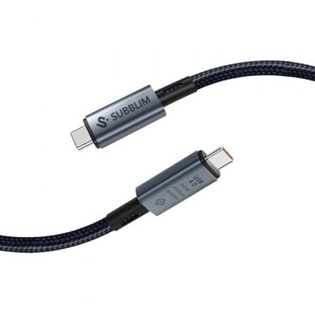 Cable USB 4.0 Tipo-C Subblim Cable High/ USB Tipo-C Macho – USB Tipo-C Macho/ Hasta 240W/ 40Gbps 1.5m/ Negro | TecnoSoft art sub cab20subcab c24010 1
