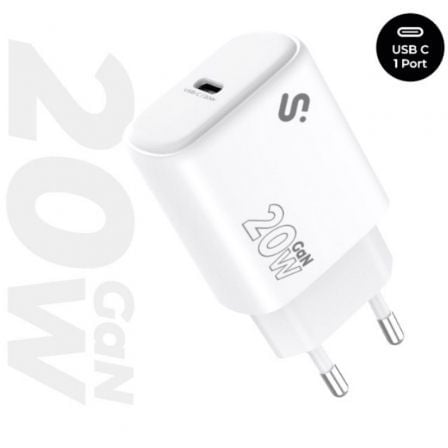 Cargador de Pared GaN Subblim 20W Charger USB C/ 1xUSB Tipo-C/ 20W | TecnoSoft art sub carga20subchg 6g2001 1