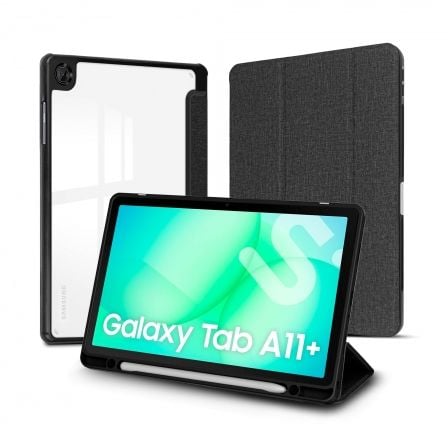 Funda Subblim Clear Shock Case para Samsung A11+/ Negra | TecnoSoft art sub funda20cst 5sc041 1