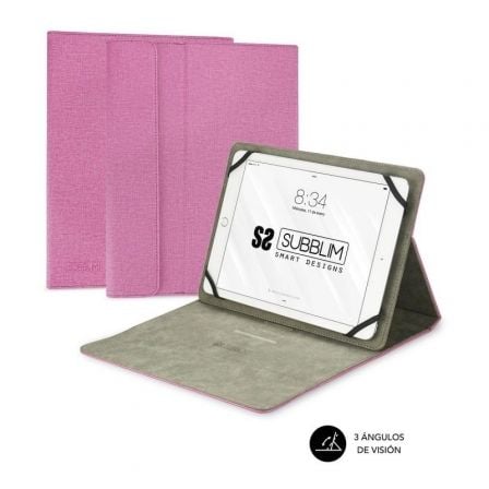 Funda Subblim Clever Stand para Tablets de 9.6″-11″/ Rosa | TecnoSoft art sub funda20cut 1ct003 1