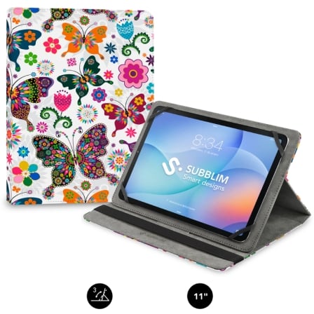 Funda Subblim Trendy Case Mariposas para Tablet de 9.6″-11″ | TecnoSoft art sub funda20cut 4tc017 1
