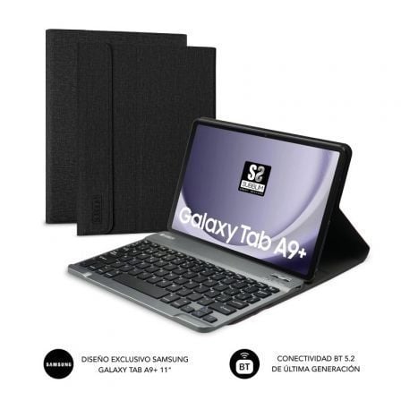 Funda con Teclado Subblim KeyTab Pro BT para Tablets Samsung Galaxy A9+/ Negra | TecnoSoft art sub funda20subkt3 bts060 1