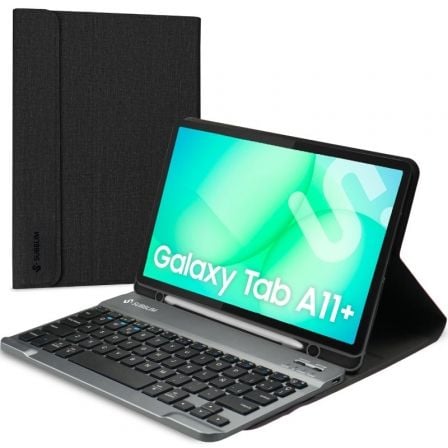 Funda con Teclado Subblim KeyTab Pro BT para Tablets Samsung Galaxy A11+/ Negra | TecnoSoft art sub funda20subkt3 bts070 1