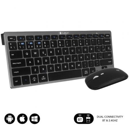 Teclado y Ratón Inalámbrico Subblim OCO020 Combo Multidispositivo Compacto/ Gris | TecnoSoft art sub tec20combo20mult20comp20gy 1