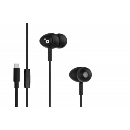 Auriculares Intrauditivos Sunstech BEATC/ con Micrófono/ USB Tipo-C/ Negros | TecnoSoft art sun aur20beatc20bk 1