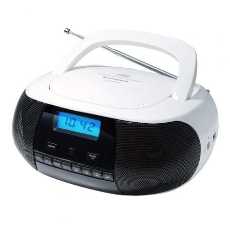Radio CD Sunstech CRUSM400WT/ con Cable/ Blanca | TecnoSoft art sun cd20crusm400wt 1