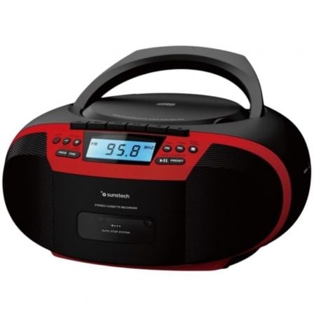 Radio CD Sunstech CXUM54BTRD/ a Pilas/ Rojo | TecnoSoft art sun cd20cxum54btrd 1