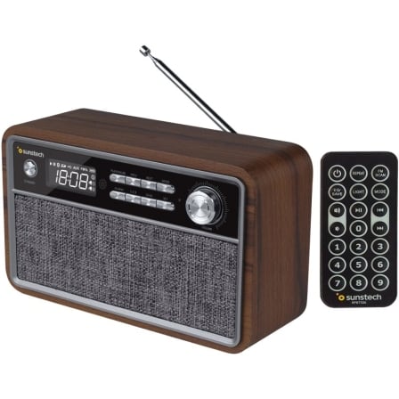 Radio Vintage Sunstech RPBT500/ Madera | TecnoSoft art sun radio20rpbt500wd 1