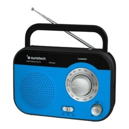 Radio Portátil Sunstech RPS560/ con Cable/ a Pilas/ Azul | TecnoSoft art sun radio20rps56020bl 1