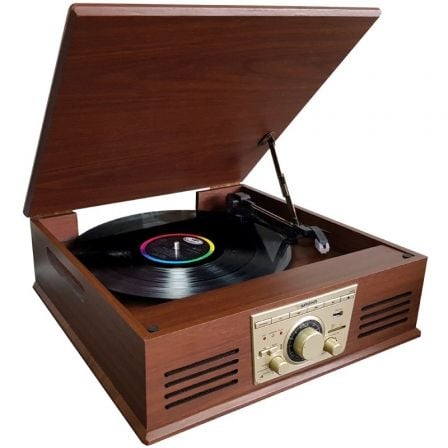 Tocadiscos Sunstech PXR32/ Bluetooth/ Radio FM/ Conversor a MP3 | TecnoSoft art sun tocadiscos20pxr32 1