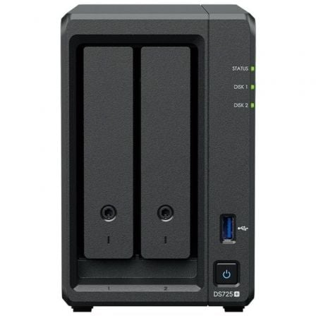 NAS Synology Diskstation DS725+/ 2 Bahías 3.5″- 2.5″/ 8GB DDR4/ Formato Torre | TecnoSoft art syn nas20ds72520plus208gb 1