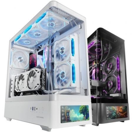 Caja Gaming Semitorre Mars Gaming MC-LCDPRO/ Blanca | TecnoSoft art tac caja20mc lcdpro20wh 1