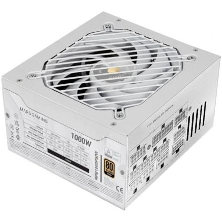 Fuente de Alimentación Mars Gaming MPB1000PSI/ 1000W/ Ventilador 14cm/ ATX 3.1/ PCIe 5.1/ 80 Plus Gold | TecnoSoft art tac fuente20mpb1000psi20wh 1