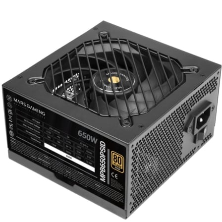 Fuente de Alimentación Mars Gaming MPB650PSID/ 650W/ Ventilador 12cm/ 80 Plus Gold | TecnoSoft art tac fuente20mpb650psid20bk 1