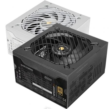 Fuente de Alimentación Mars Gaming MPB850PSI/ 850W/ Ventilador 14cm/ ATX 3.1/ PCIe 5.1/ 80 Plus Gold | TecnoSoft art tac fuente20mpb850psi20bk 1