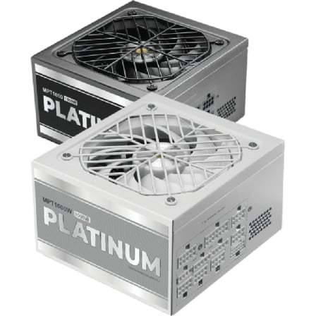 Fuente de Alimentación Mars Gaming MPT1000/ 1000W/ Ventilador 14cm/ ATX 3.1/ PCIe 5.1/ 80 Plus Platinum/ Blanca | TecnoSoft art tac fuente20mpt100020wh 1