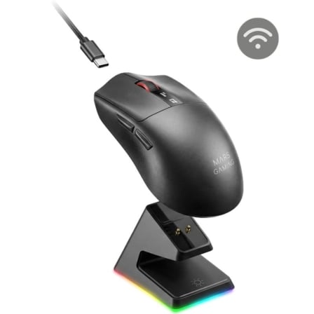 Ratón Gaming Mars Gaming MMW-Elite/ Batería Recargable/ Hasta 20000 DPI | TecnoSoft art tac mou20mmw elite20bk 1