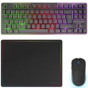 Pack Gaming Mars Gaming MCPWTKL/ Teclado Inalámbrico + Ratón Inalámbrico + Alfombrilla | TecnoSoft art tac pack20mcpwtkl20bk 1