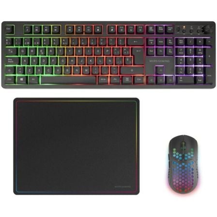 Pack Gaming Mars Gaming MCPWX/ Teclado Inalámbrico + Ratón Inalámbrico + Alfombrilla | TecnoSoft art tac pack20mcpwx20bk 1