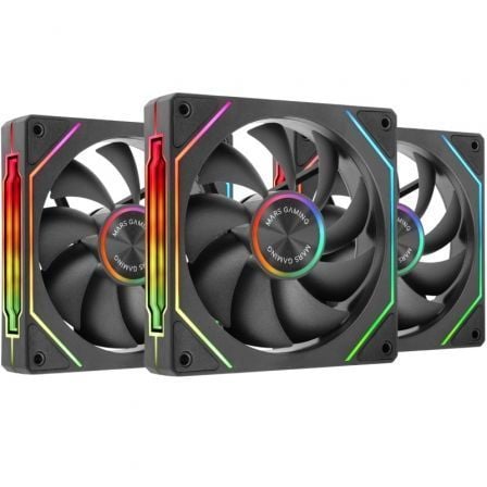 Pack 3 Ventiladores Mars Gaming MF-LINKFINITYKIT2/ 12cm/ ARGB | TecnoSoft art tac ref20mf linkfinitykit220bk 1