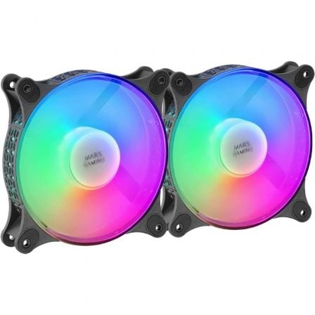 Pack 2 Ventiladores Mars Gaming MFDUO/ 12cm/ FRGB | TecnoSoft art tac ref20mfduo 1