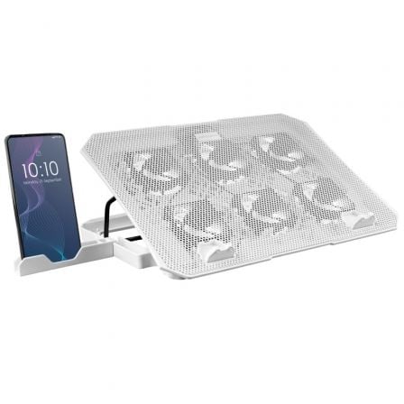 Soporte Refrigerante Mars Gaming MNBC23 para Portátiles hasta 16″/ Iluminación LED | TecnoSoft art tac ref20mnbc2320wh 1