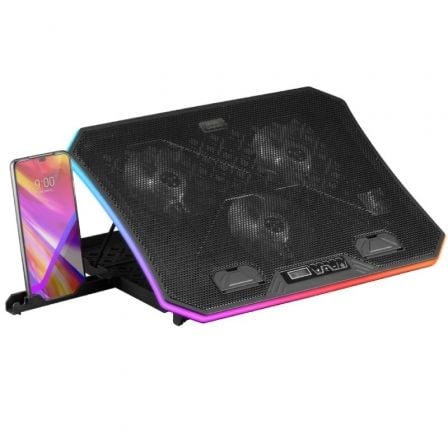 Soporte Refrigerante Mars Gaming MNBC6 para Portátiles hasta 19″/ Iluminación LED | TecnoSoft art tac ref20mnbc6 1