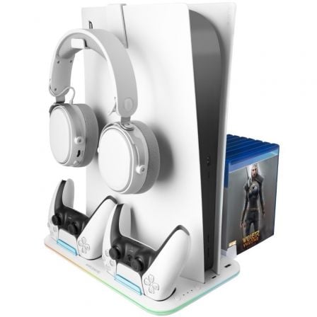 Soporte Multifunción RGB para PS5 Mars Gaming MPS5-B2/ Blanco | TecnoSoft art tac sop20ps520mps5 b2 1