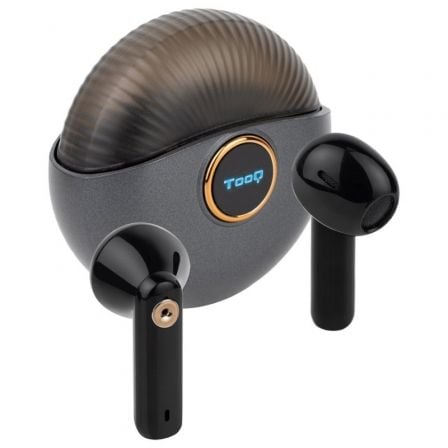 Auriculares Bluetooth TooQ Snail TQBWH-0060G con estuche de carga/ Autonomía 4h/ Grises y Negros | TecnoSoft art too aur20snail20gy 1